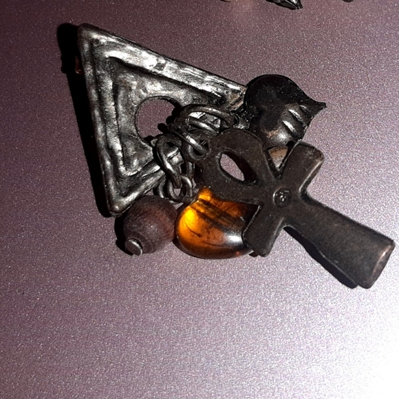 2" ANKH BOHO DANGLE EARRINGS - Picture 4 of 6